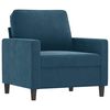 vidaXL 3-delige Loungeset met kussens fluweel blauw