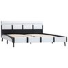 vidaXL Bedframe met LED kunstleer wit 120x200 cm