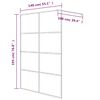 vidaXL Inloopdouchewand 140x195 cm mat ESG-glas zwart