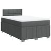 vidaXL Boxspring met matras stof donkergrijs 120x200 cm