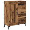 vidaXL Hoge kast met lade 2 pcs Oudhout Bewerkt hout