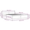 vidaXL Bedframe met lades 140x190 cm