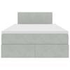vidaXL Opslag bed met matras Lichtgrijs 120 x 190 cm Fluweel