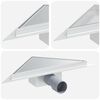 vidaXL 2 in 1 Driehoek Doucheafvoer zilver 32 x 32 x 7,5 cm
