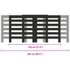 vidaXL Radiatorombouw 205x21,5x83,5 cm bewerkt hout zwart