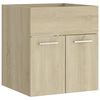 vidaXL Wastafelkast 41x38,5x46 cm bewerkt hout sonoma eikenkleurig