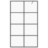 vidaXL Inloopdouchewand 140x195 cm ESG-glas transparant en zwart