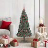 vidaXL Artificial Pre-lit Kerstboom met Ballenset Groen 120 cm PET