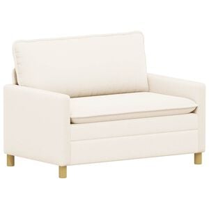 vidaXL Bank Cr&egrave;mekleurig 126 x 81 x 87,5 cm Stof