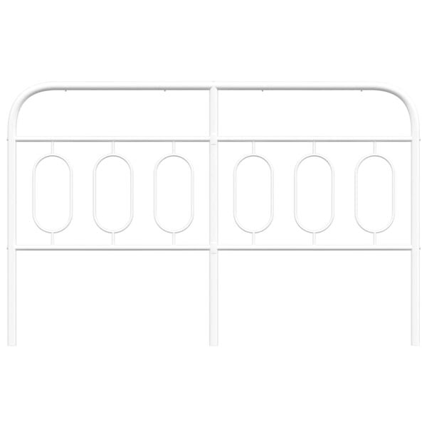 vidaXL Vervangend hoofdbord 137 cm metaal wit