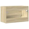 vidaXL Wastafelkast 80x38,5x48 cm bewerkt hout oud houtkleurig
