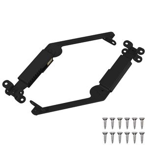 vidaXL Deksel ondersteunend scharnier 2 pcs Zwart 192 x 32 x 50 mm