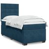 vidaXL Boxspring met matras fluweel blauw 80x200 cm