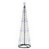 vidaXL Kegelvormige led-kerstboom 180 cm 250 LED's Meerkleurig Staal