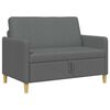 vidaXL Bank met opslag Donkergrijs 122 x 78 x 87 cm Polyester