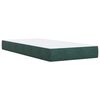vidaXL Boxspring met matras fluweel donkergroen 90x200 cm