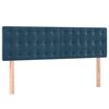 vidaXL Boxspring met matras en LED fluweel donkerblauw 140x190 cm