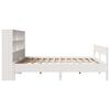 vidaXL Bed met boekenkast zonder matras grenenhout wit 180x200 cm