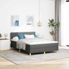 vidaXL Boxspringbed met matras Donkergrijs 140 x 200 cm Stof