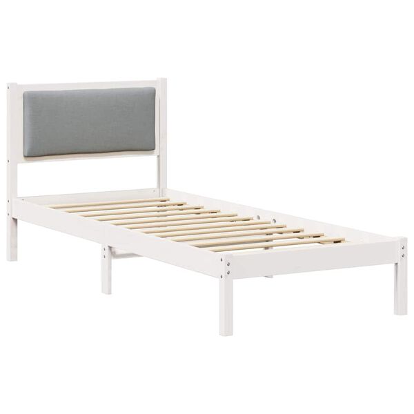 vidaXL Bedframe Lichtgrijs 80 x 190 cm Massief grenenhout