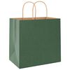 vidaXL Papieren zakken 250 st met hengsels 26x17x25 cm groen
