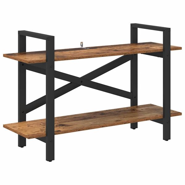 vidaXL Boekenkast Oud Hout 100 x 33,5 x 64 cm Bewerkt hout