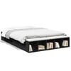 vidaXL Bedframe bewerkt hout zwart 150x200 cm
