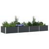 vidaXL Plantenbak Antraciet 195 x 100 x 45 cm Gegalvaniseerd staal