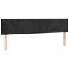 vidaXL Hoofdborden 200x5x78/88 cm fluweel zwart