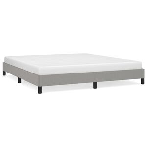 vidaXL Bedframe zonder matras stof lichtgrijs 160x200 cm