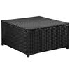 vidaXL 12-delige Loungeset met kussens poly rattan zwart