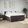 vidaXL Boxspring met matras stof donkerbruin 180x200 cm