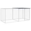 vidaXL Kippenhok met dak antraciet 203x98x90 cm gegalvaniseerd staal