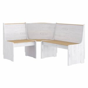 vidaXL Hoekbank REINE 151 cm massief grenenhout honingbruin en wit
