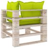 vidaXL 5-delige Loungeset met kussens pallet grenenhout