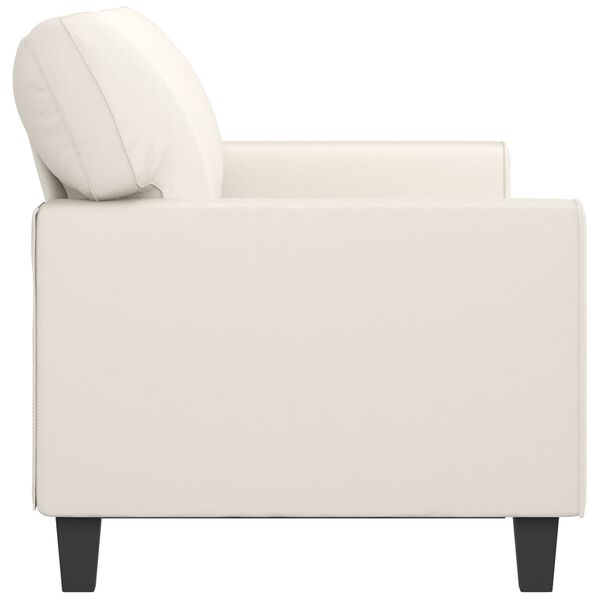 vidaXL Driezitsbank 180 cm kunstleer cr&egrave;mekleurig