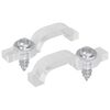 vidaXL LED Strip Clips 23,8 mm 2 st Transparant Kunststof en Ijzer