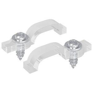 vidaXL LED Strip Clips 23,8 mm 2 st Transparant Kunststof en Ijzer