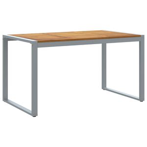 vidaXL Tuinstafel Grijs 140 x 80 x 75 cm Massief Acaciahout