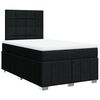 vidaXL Boxspring met matras stof zwart 120x200 cm