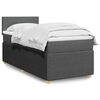 vidaXL Boxspring met matras stof donkergrijs 80x200 cm
