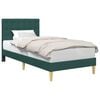 vidaXL Bedframe met hoofdeinde Donkergroen 100 x 200 cm Stof