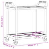 vidaXL Trolley 2-laags 99x50x97 cm aluminium grijs