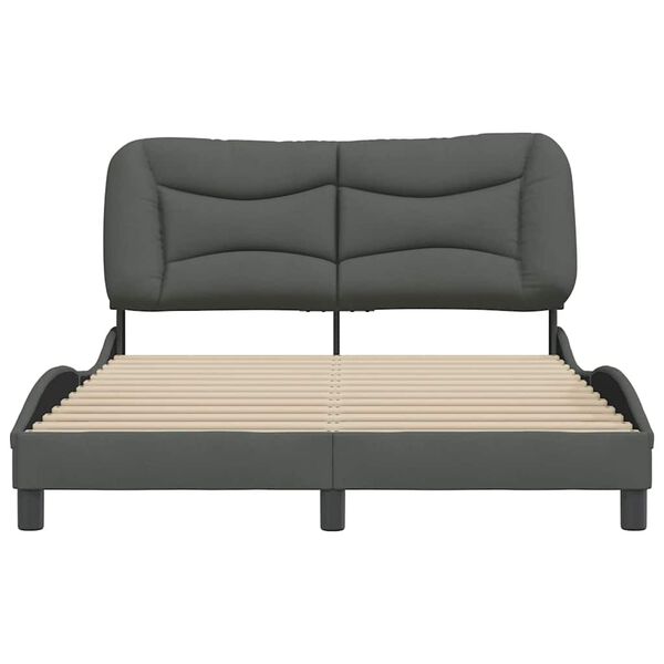 vidaXL Bedframe zonder matras "Hvar" 120x200 cm stof donkergrijs