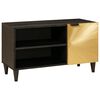 vidaXL TV-kast Zwart en Goud 80 x 33 x 46 cm Bewerkt hout