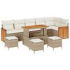 vidaXL Tuinbankenset 12 st 8-Aantal zitplaatsen Beige en Cr&egrave;me
