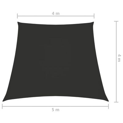 vidaXL Zonnescherm trapezium 4/5x4 m oxford stof antracietkleurig