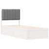 vidaXL Bedframe met Gevoerd Hoofdgedeelte Lichtgrijs 80 x 200 cm