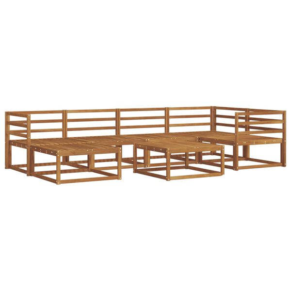 vidaXL Buiten bankenset 7 pcs Naturel Massief Acaciahout