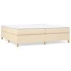 vidaXL Boxspring met matras stof cr&egrave;mekleurig 200x200 cm